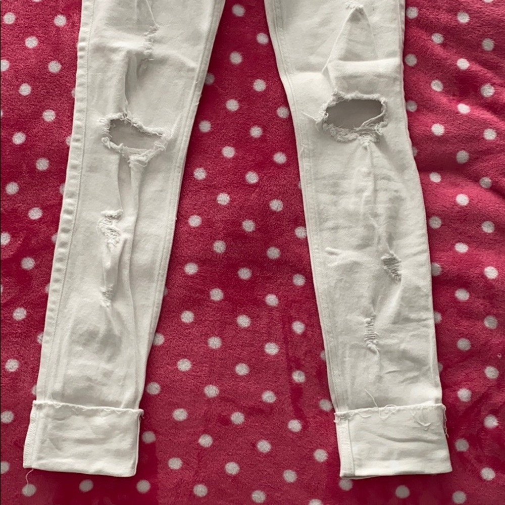 White Low Rise Jeans - Picture 2 of 6